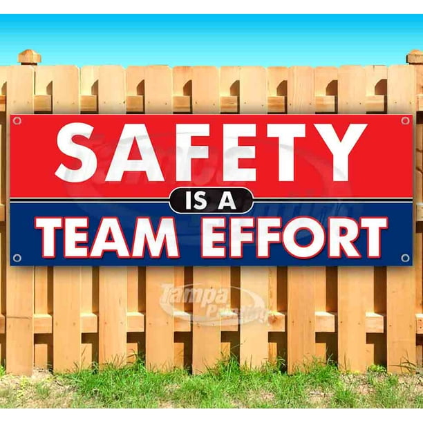 15” x 36” Safety is A Team Effort Banner 13 oz Heavy Duty Vinyl Safety Banner Sign with Metal Grommets Store Banner B Advertising New 15” x 36” Safety is A Team Effort Banner 13 oz Heavy Duty Vinyl Safety Banner Sign with Metal Grommets Store Banner B Advertising New